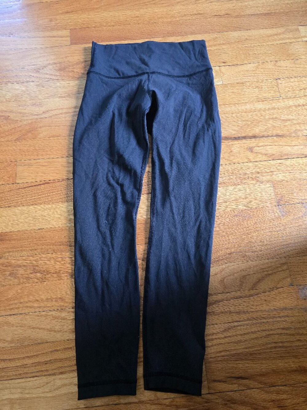 Lululemon Women’s Wunder Under Black Solid High-Rise Ankle Leggings Logo Size 6